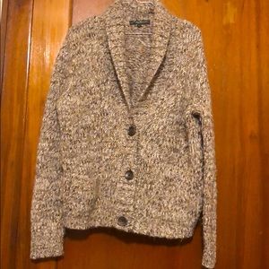 Eddie Bauer Marled Knit Cardigan w Rolled Collar